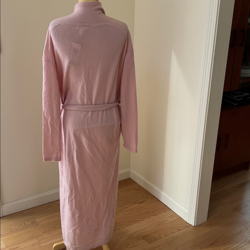 NWT! Arlotta M/L cashmere blend Soft Pink Long Robe. - Picture 7 of 12